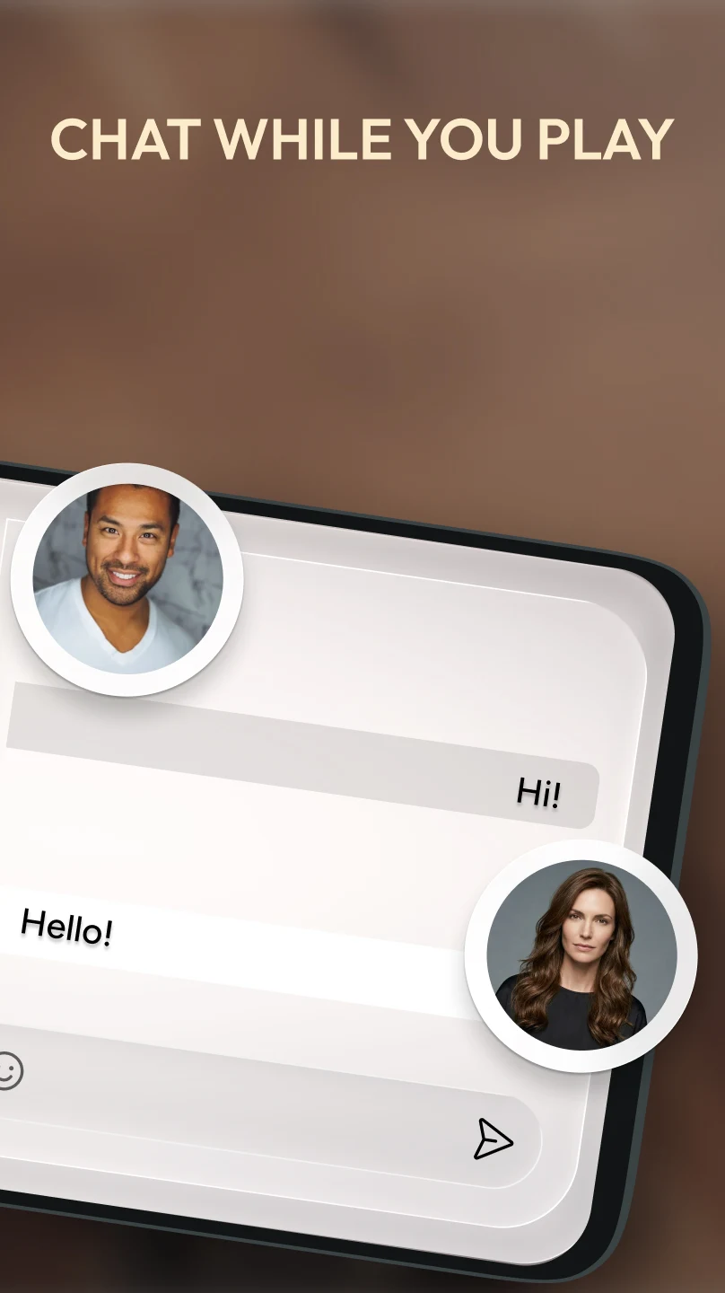 Chat în timpul unei partide de table online pe iPhone