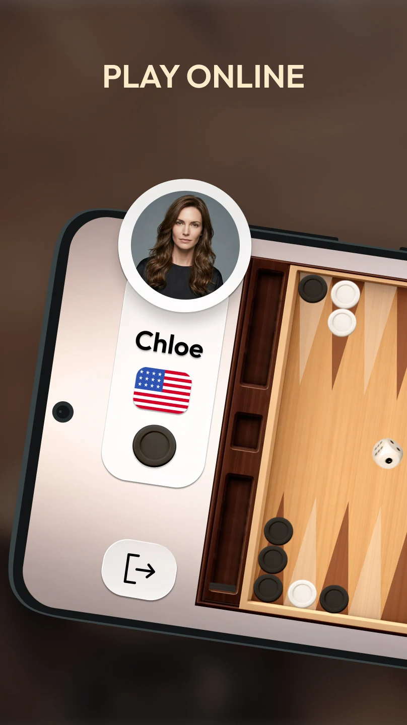 Partidă de table online împotriva unui adversar real, pe iPhone